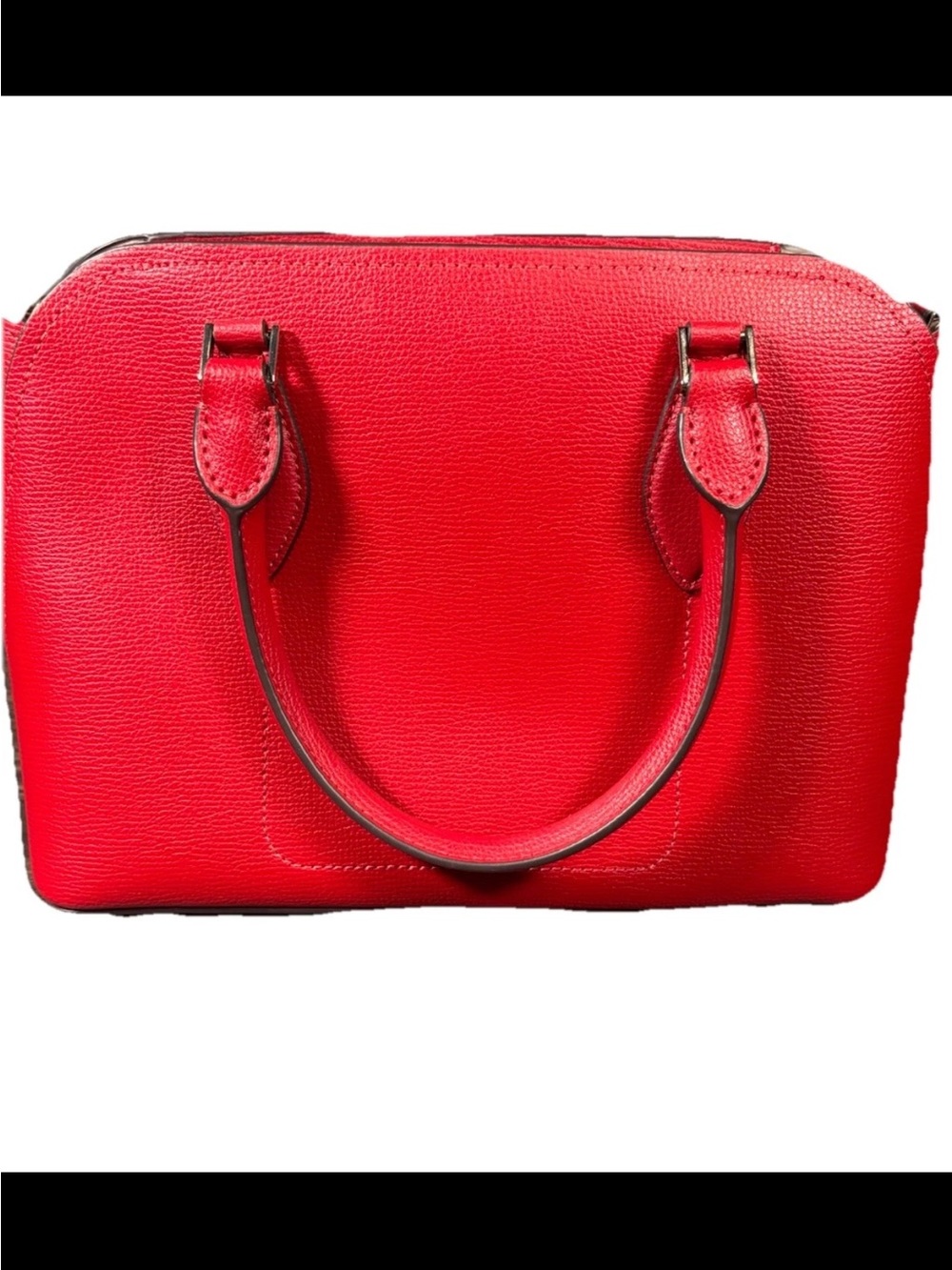 NWOT Kate Spade Red Leather Satchel with Crossbody Strap - Picture 5 of 16